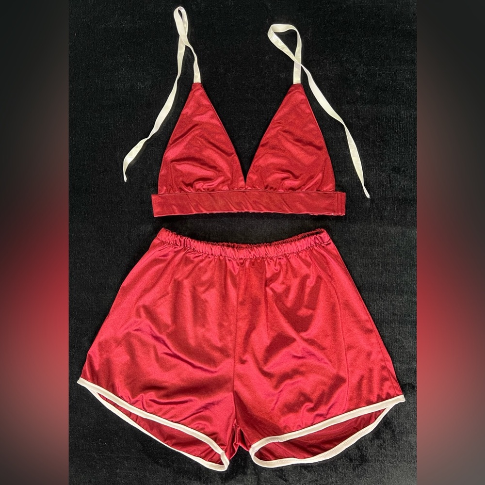 Sexy red lounge wear set